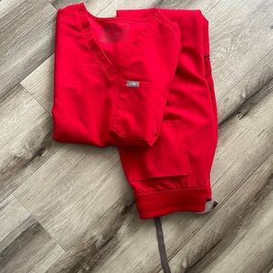 XXS Figs Catarina top + Zamora jogger set - like new